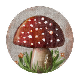 Whimsical Mushroom & Fungi Motif – Nature-Inspired Schneidebrett
