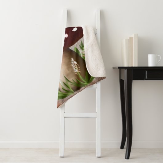 Whimsical Mushroom & Fungi Motif – Nature-Inspired Sherpadecke (Beispiel)