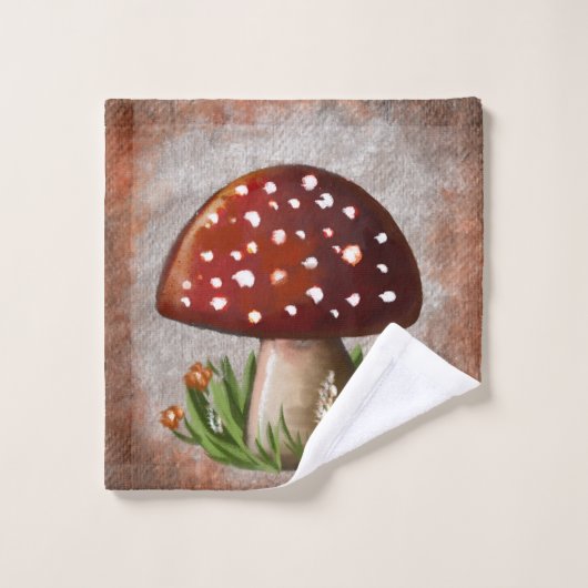 Whimsical Mushroom & Fungi Motif – Nature-Inspired Waschlappen (Waschlappen)
