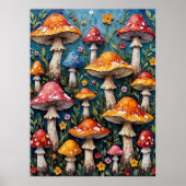 Whimsical Mushroom Garden Poster (Vorne)