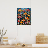 Whimsical Mushroom Garden Poster (Küche)