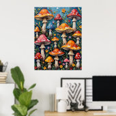 Whimsical Mushroom Garden Poster (Heimbüro)
