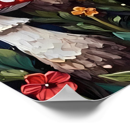 Whimsical Mushroom Garden Poster (Ecke)