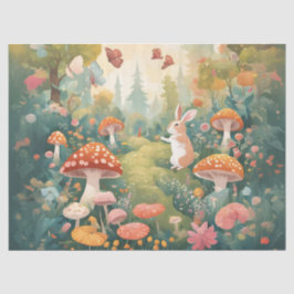 Whimsical Mushroom Garden Seidenpapier