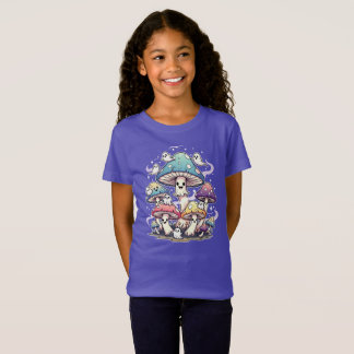 Whimsical Mushroom Geister Halloween Illustration. T-Shirt