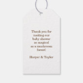 Whimsical Mushroom Geschenkanhänger (Rückseite)