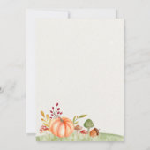 Whimsical Mushroom Ghost Fall Baby Dusche Dankeskarte (Rückseite)