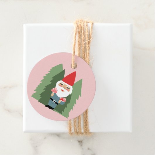 Whimsical Mushroom Gnome Elf Weihnachtsgeschenk Geschenkanhänger (Beispiel)