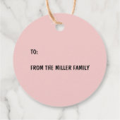 Whimsical Mushroom Gnome Elf Weihnachtsgeschenk Geschenkanhänger (Rückseite)