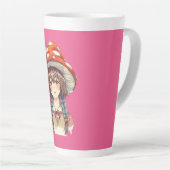 Whimsical Mushroom Hat Fantasy Nature Gift Milchtasse (Rechte Ecke)