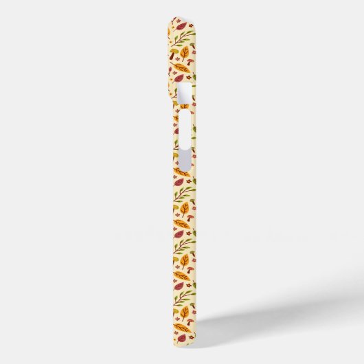Whimsical Mushroom Leaf Muster iPhone Case (Rückseite / Links)