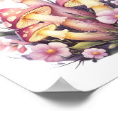 Whimsical Mushroom Meadow - Verzaubertes Naturepos Poster (Ecke)