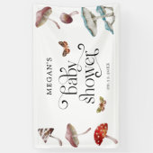 Whimsical Mushroom & Moth Baby Dusche Banner (Vertikal)