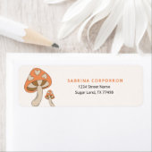 Whimsical Mushroom Orange Brown Earthtone (Insitu)