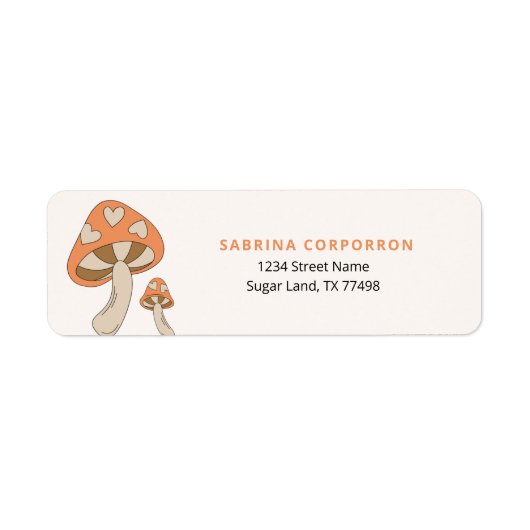 Whimsical Mushroom Orange Brown Earthtone (Vorne)
