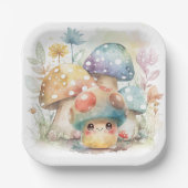 Whimsical Mushroom Pappteller (Vorderseite)