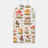 Whimsical Mushroom Pattern – Vintage Botanical Geschenkanhänger (Vorderseite)