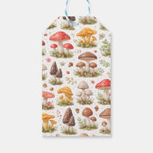 Whimsical Mushroom Pattern – Vintage Botanical Geschenkanhänger (Rückseite)