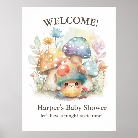 Whimsical Mushroom Poster (Vorne)