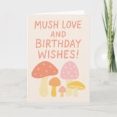 Whimsical Mushroom Puppe Pastel Birthday wünscht Karte (Vorderseite)