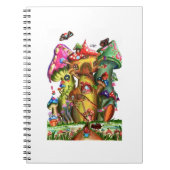 Whimsical Mushroom Village Fantasy Artwork Notizblock (Vorderseite)