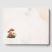 Whimsical Mushroom Watercolor Babydusche Gästebuch (Rückseite)