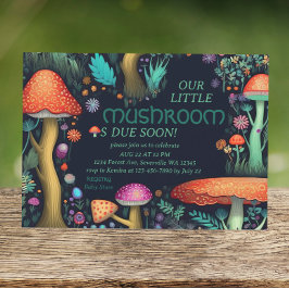 Whimsical Mushroom Woodland Forest Baby Dusche Einladung