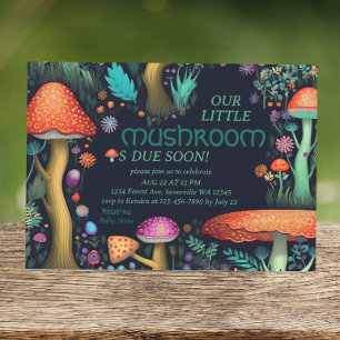Whimsical Mushroom Woodland Forest Baby Dusche Einladung