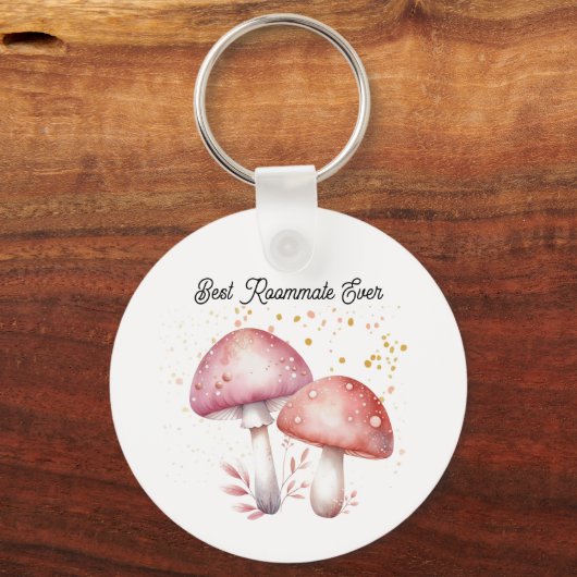 Whimsical Mushrooms Roomie Charm Bester Mitbewohne Schlüsselanhänger (Vorderseite)