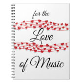 Whimsical music "For the Liebe of music" Notizblock (Vorderseite)