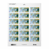 Whimsical Musical Painted Heart Header Adressaufkleber (Vorne)