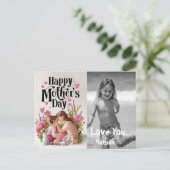 *~* Whimsical Muttertag AP72 Foto Herz Feiertagspostkarte (Stehend Vorderseite)