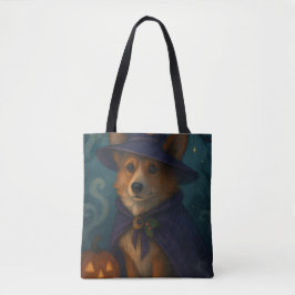 Whimsical Mystical Corgi verzauberter Mondlichtwal Tasche