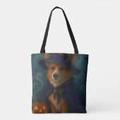 Whimsical Mystical Corgi verzauberter Mondlichtwal Tasche (Rückseite)