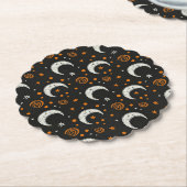 Whimsical Nachthimmel Halbmond Halloween Untersetzer (angewinkelt)