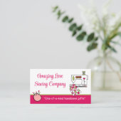 Whimsical Nähmaschine3 Visitenkarte (Stehend Vorderseite)