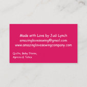 Whimsical Nähmaschine3 Visitenkarte (Rückseite)