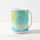 Whimsical Naive Art Sonnenlandschaft Kaffeetasse (VorderseiteRechts)