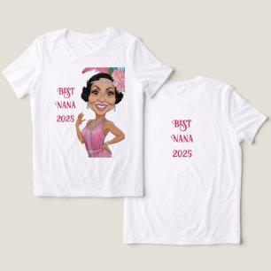 Whimsical Nana Tribute - Benutzerdefinierte Meldun Tri-Blend Shirt