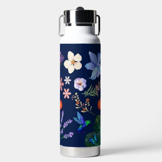 Whimsical Nature Art Wasserflasche Trinkflasche (Vorderseite)