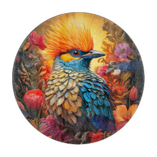 Whimsical Nature Blauer Vogel Nr. 2 Schneidebrett