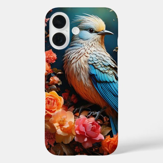 Whimsical Nature Blue Bird Case-Mate iPhone Hülle (Rückseite)