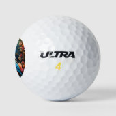 Whimsical Nature Blue Bird Golfball (Logo)