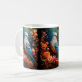 Whimsical Nature Blue Bird Kaffeetasse (Vorderseite Links)