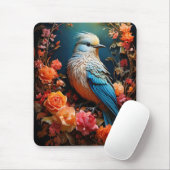 Whimsical Nature Blue Bird Mousepad (Mit Mouse)