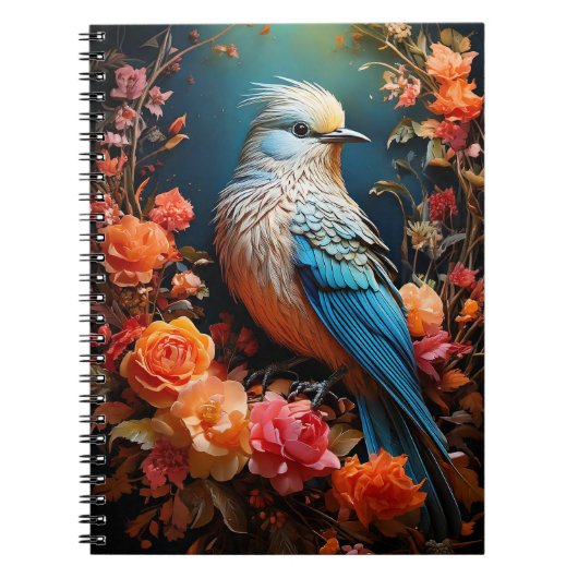 Whimsical Nature Blue Bird Notizblock (Vorderseite)