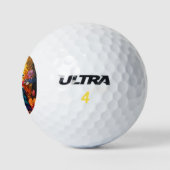 Whimsical Nature Blue Bird Nr. 2 Golfball (Logo)