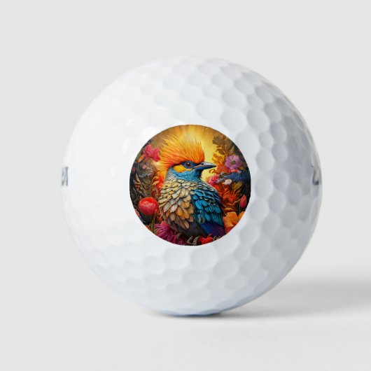 Whimsical Nature Blue Bird Nr. 2 Golfball (Vorderseite)