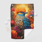 Whimsical Nature Blue Bird Nr. 2 Golfhandtuch (Insitu)