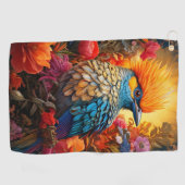 Whimsical Nature Blue Bird Nr. 2 Golfhandtuch (Horizontal)